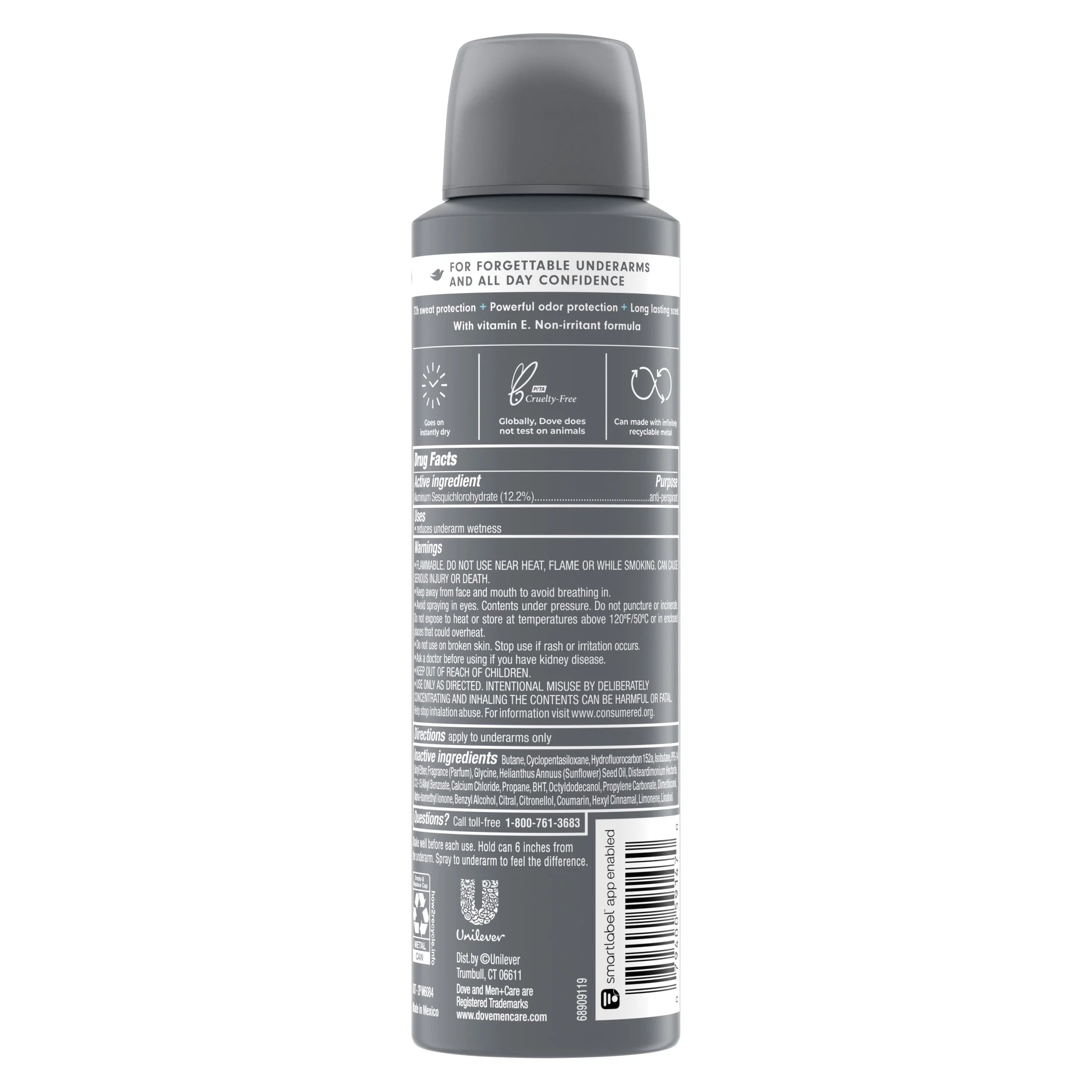 Stain Defense Long Lasting Men'S Antiperspirant Deodorant Dry Spray, Clean, 3.8 Oz
